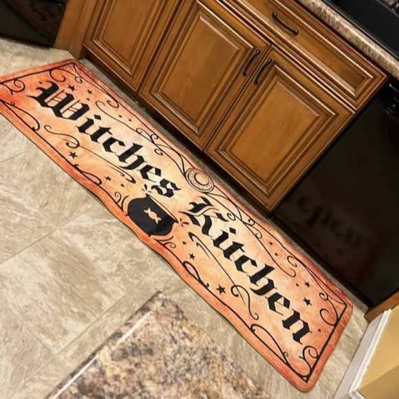 Witches Kitchen Rug Halloween Mat Retro Vintage Halloween SIZE 4x16inch - Picture 4 of 6